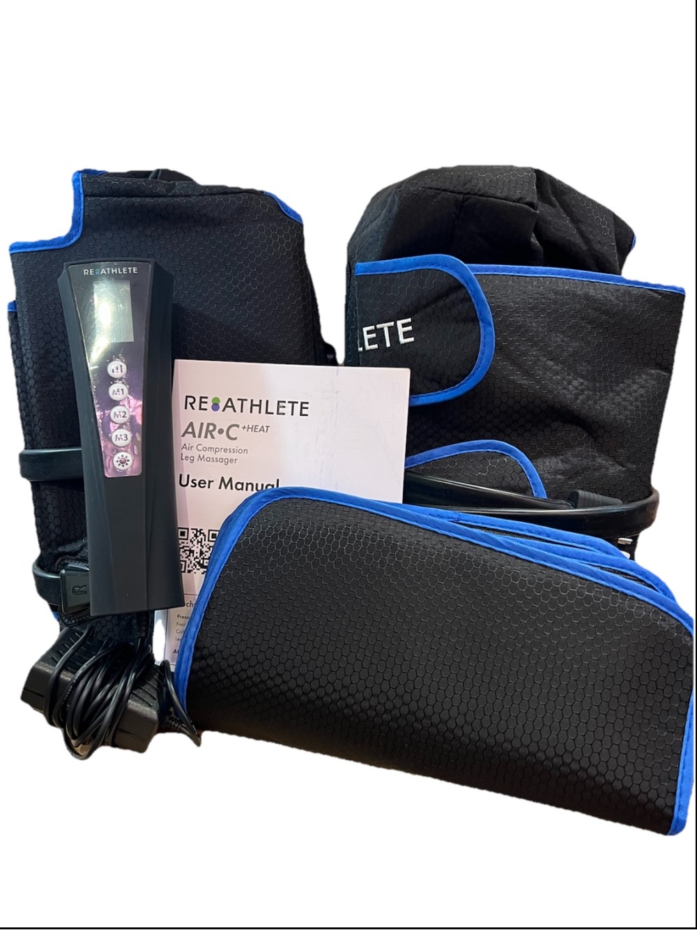 REATHLETE Leg Foot Athlete Compression Heating PadMassager Boots w/ Controller